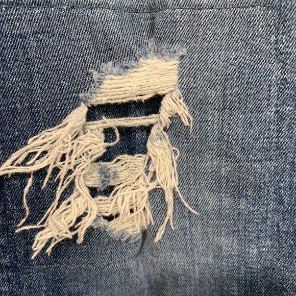 J Brand Ellis Villain Skinny Jeans Size 28 Raw Hem Distressed Blue Stretch 32x31 - Picture 8 of 11